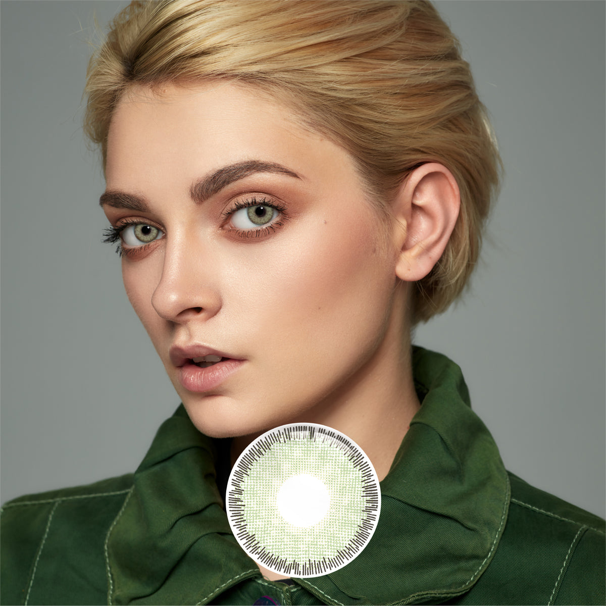 1 pair  FDA Certificate Eyes Beautiful Pupil Colorful Girl Cosplay Contact Lenses  EMILY GREEN - V.I.P Digital Presence