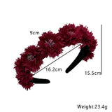 Fashionable fabric flower stamen flower hair hoop for women - V.I.P Digital Presence