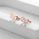 DIY custom French men's cufflinks with English letters cufflinks - V.I.P Digital Presence