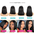 Front Lace Wig Headband Real Human Hair 13 * 4 Bob Wig Straight Human Hair - V.I.P Digital Presence