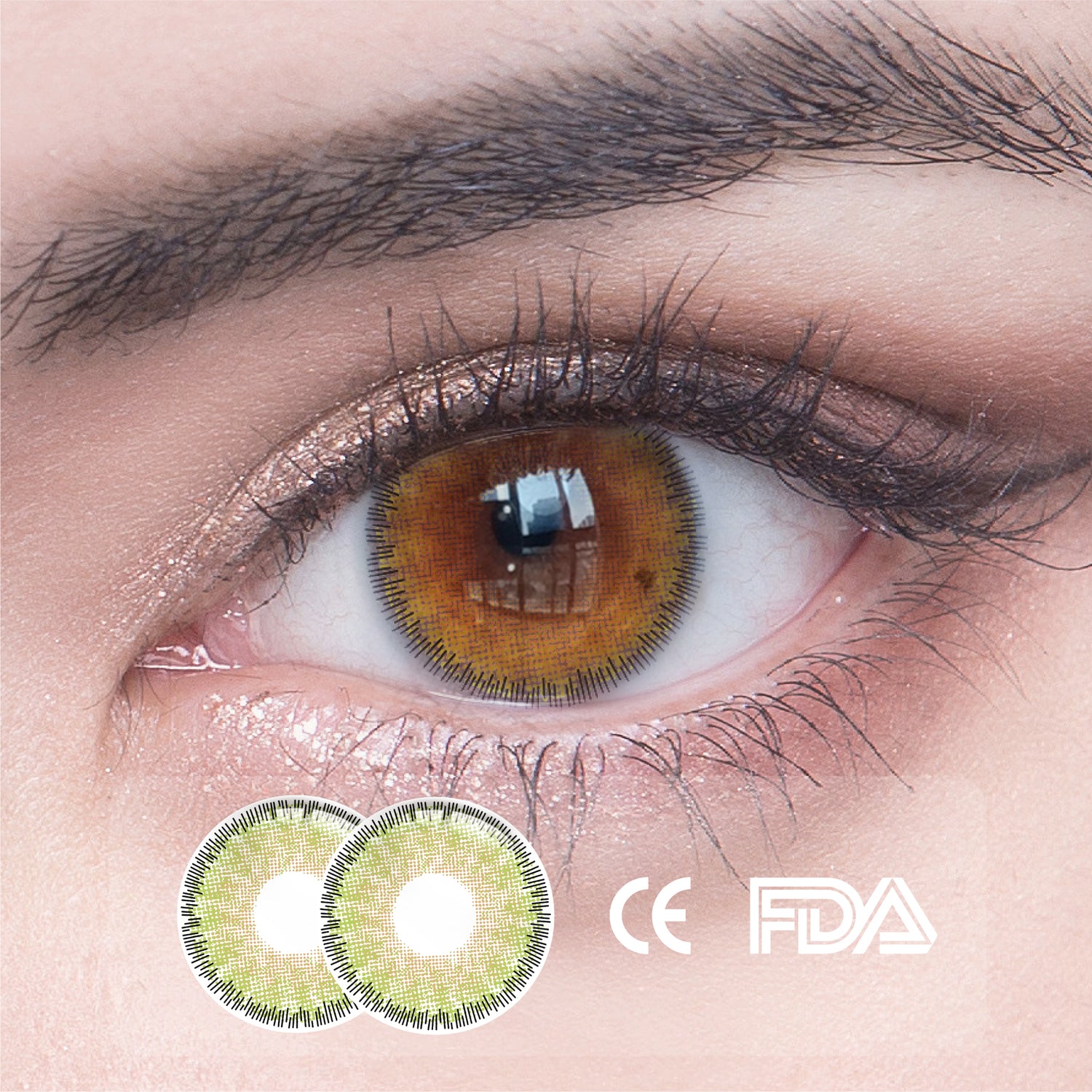 1Pcs FDA Certificate Eyes Beautiful Pupil Colorful Girl Cosplay Contact Lenses Green(0-600°) - V.I.P Digital Presence