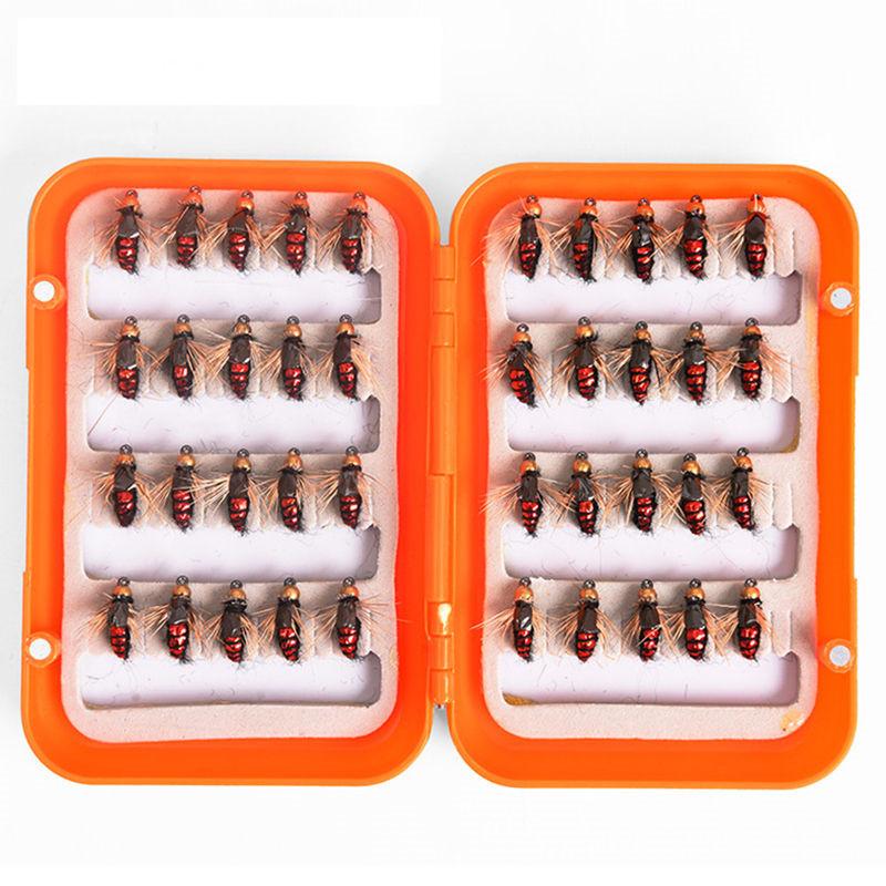 LEO 40pcs/box Fly Fishing Flies Lure High Carbon Steel Fly Tying Hooks for Trout Fishing Artificial Flies - V.I.P Digital Presence