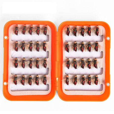 LEO 40pcs/box Fly Fishing Flies Lure High Carbon Steel Fly Tying Hooks for Trout Fishing Artificial Flies - V.I.P Digital Presence