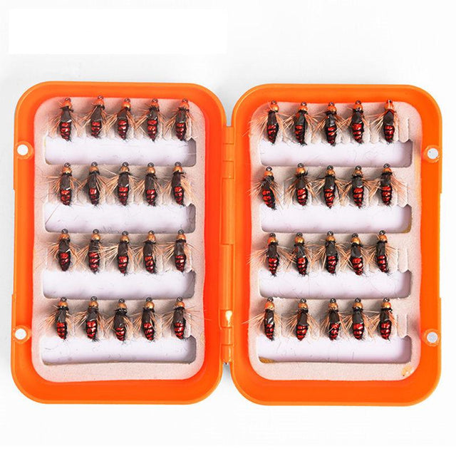 LEO 40pcs/box Fly Fishing Flies Lure High Carbon Steel Fly Tying Hooks for Trout Fishing Artificial Flies - V.I.P Digital Presence