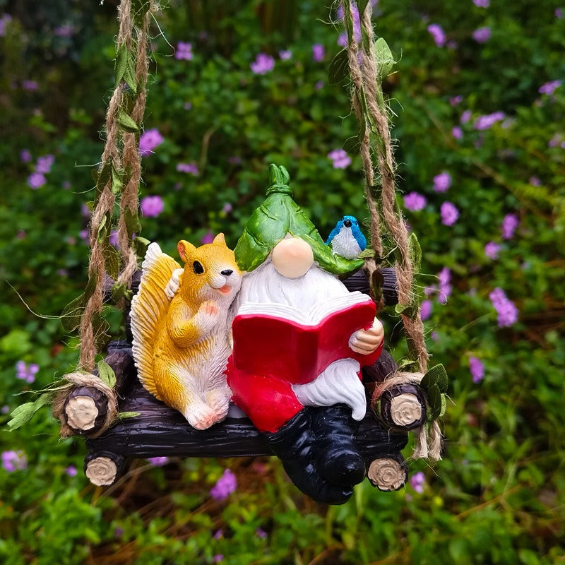 Outdoor Squirrel Elf Reading Hanger - V.I.P Digital Presence