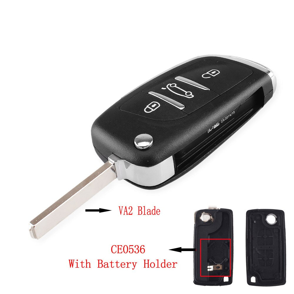 KEYYOU Modified Filp Folding Remote Car Key Shell Case For Peugeot 207 307 407 408 308 For Citroen C4 C2 HU83/VA2 Blade CE0536 - V.I.P Digital Presence