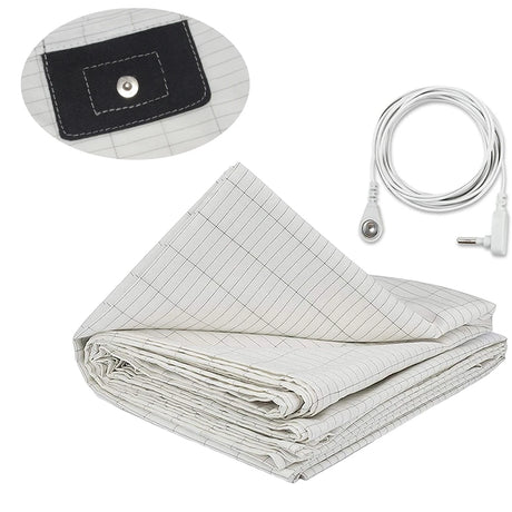 Grounding Sheet   Mat  Earthing Fitted Bedsheet Silver Fiber Conductive Organic Grounding Mat Radiation Anti-Static 60*265CM - V.I.P Digital Presence