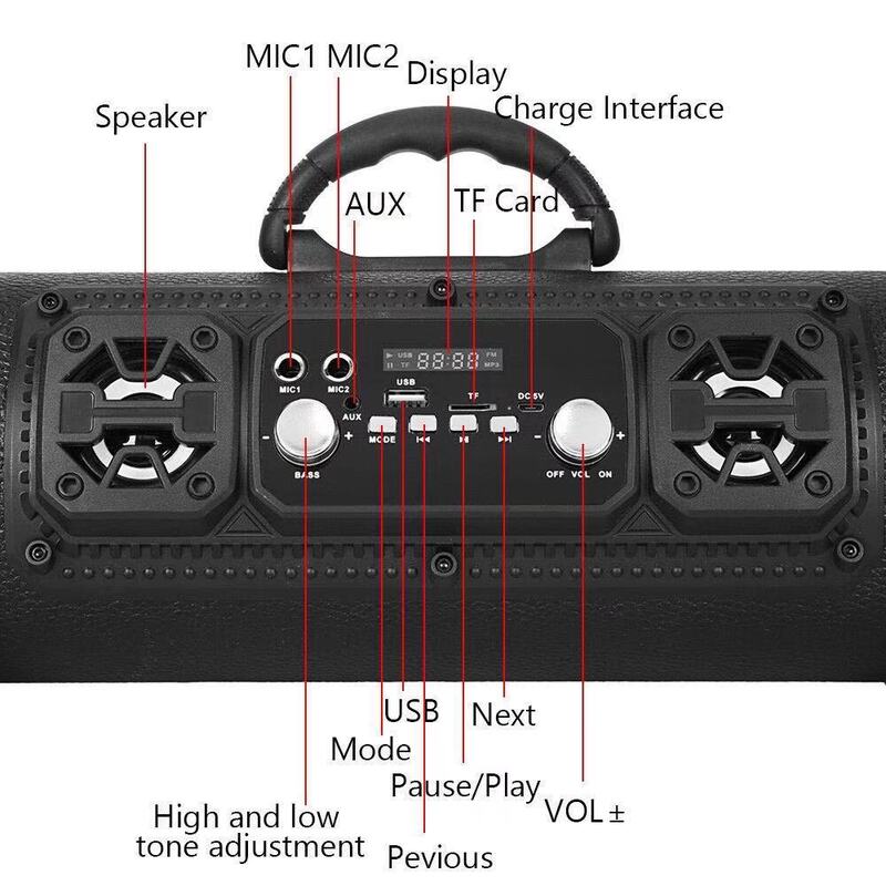 New Wireless Karaoke Smart Bluetooth Speaker, Car Audio Subwoofer, Gift for Computers/People, Street Fashion Gift - V.I.P Digital Presence