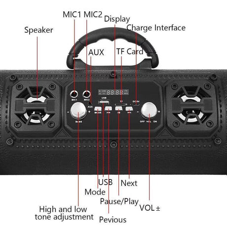 New Wireless Karaoke Smart Bluetooth Speaker, Car Audio Subwoofer, Gift for Computers/People, Street Fashion Gift - V.I.P Digital Presence