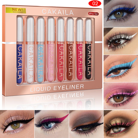 CAKAILA  8 color Matte Glitter Color Liquid Eyeliner Set Long lasting and not smudged - V.I.P Digital Presence