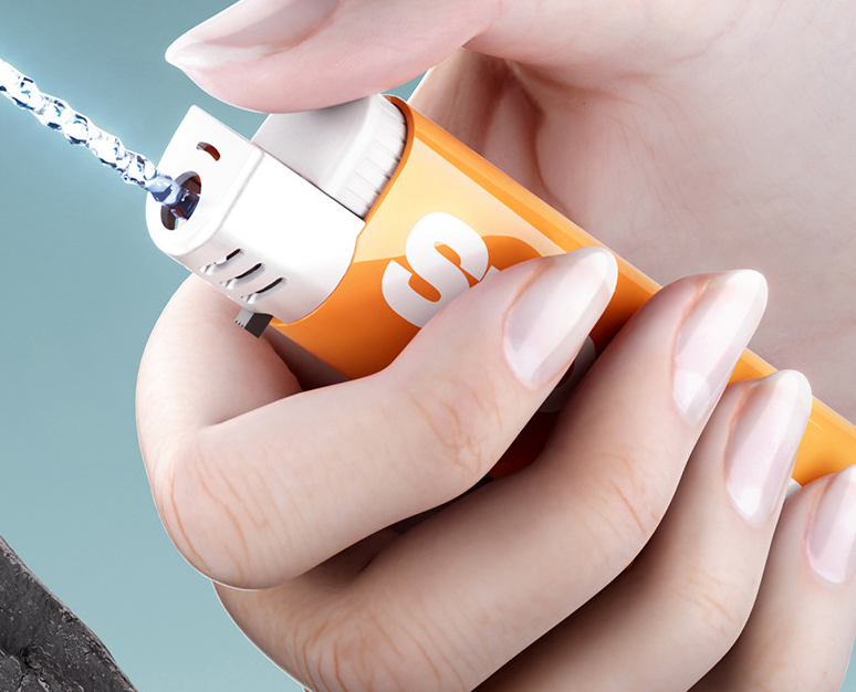 Lighter water gun creative prank toy funny design spray mini water gun - V.I.P Digital Presence