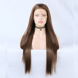 Wig Ladies Wig Front Lace Large Lace Ladies Chemical Fiber Wig Headgear Lace wigs Long Straight Hair - V.I.P Digital Presence