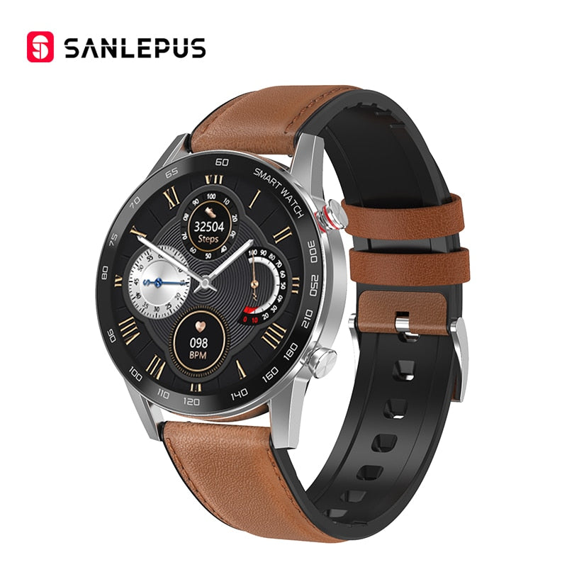 Reloj inteligente SANLEPUS ECG con Bluetooth y llamadas para hombre y mujer, pulsera deportiva de fitness, compatible con Android, Apple, Xiaomi y Huawei. 