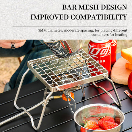 Outdoor Stainless Steel Stove Head Support Portable Folding Barbecue Grill Set Pot Rack Grid Grill Support Grill - V.I.P Digital Presence