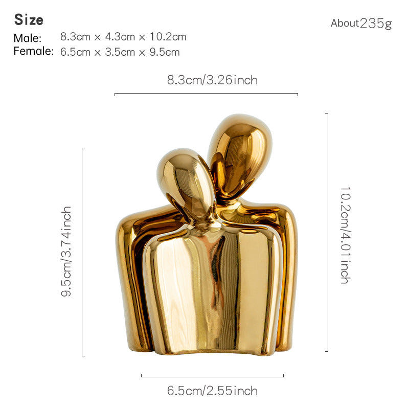 Creative couple figure decoration Newlywed home decoration Lover sculpture decoration figure desktop living room bookshelf decor - V.I.P Digital Presence