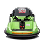 Green 12V ride on bumper car for kids 1.5-5 Years Old Baby Bumping Toy Gifts