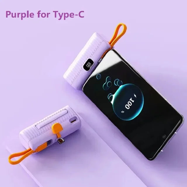 Mini banco de energía de 30000Mah, cable inalámbrico, Powerbank con pantalla digital, batería externa, cargador portátil para Iphone, Samsung, Xiaomi