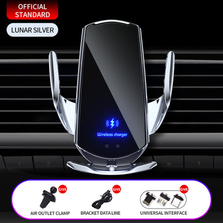 Q3 car wireless charging mobile phone holder 15W induction opening and closing car navigation stand supplies - V.I.P Digital Presence