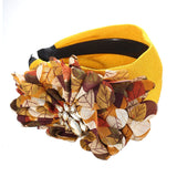 Handmade diamond inlaid fabric flower with teeth and anti slip exaggerated headband for women - V.I.P Digital Presence