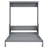 Queen Size Murphy Bed with a Shelf, Gray