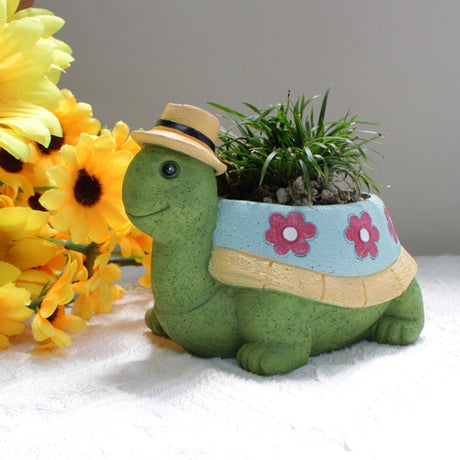 Turtle Flower Pot Decoration Outdoor Courtyard - V.I.P Digital Presence