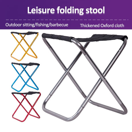 25*22.5*27cm Outdoor Aluminum Folding Stool Chair Small Fishing Stool Chair Portable Camping Outdoor Fishing Chair Fishing Tool - V.I.P Digital Presence