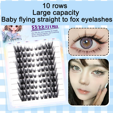 Sunflower Comics Pure Desire Eyelash Simulation Natural Thickening Large Segmented Trilogy False Eyelash Laziness - V.I.P Digital Presence