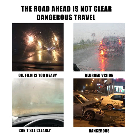 Car Glass Oil Film Remover, Rain Mist Smeary Clean Car Windscreen Cleaner - V.I.P Digital Presence