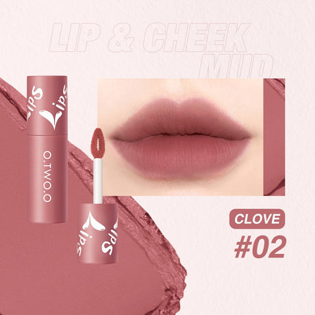 O. TWO. O Lip Clay Matte Face Lip And Cheek Dual-Use Powder Blusher Lipstick Air Lip Glaze Does Not Stick To Cup Lip Color 9144 - V.I.P Digital Presence
