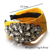Solid color diamond inlaid wide edge with teeth anti slip face wash headband - V.I.P Digital Presence