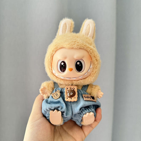 [Clothes Only] 1st/2nd generation Labubu clothes pendant Labubu sitting party baby clothes teddy bear suspenders cute pants - V.I.P Digital Presence