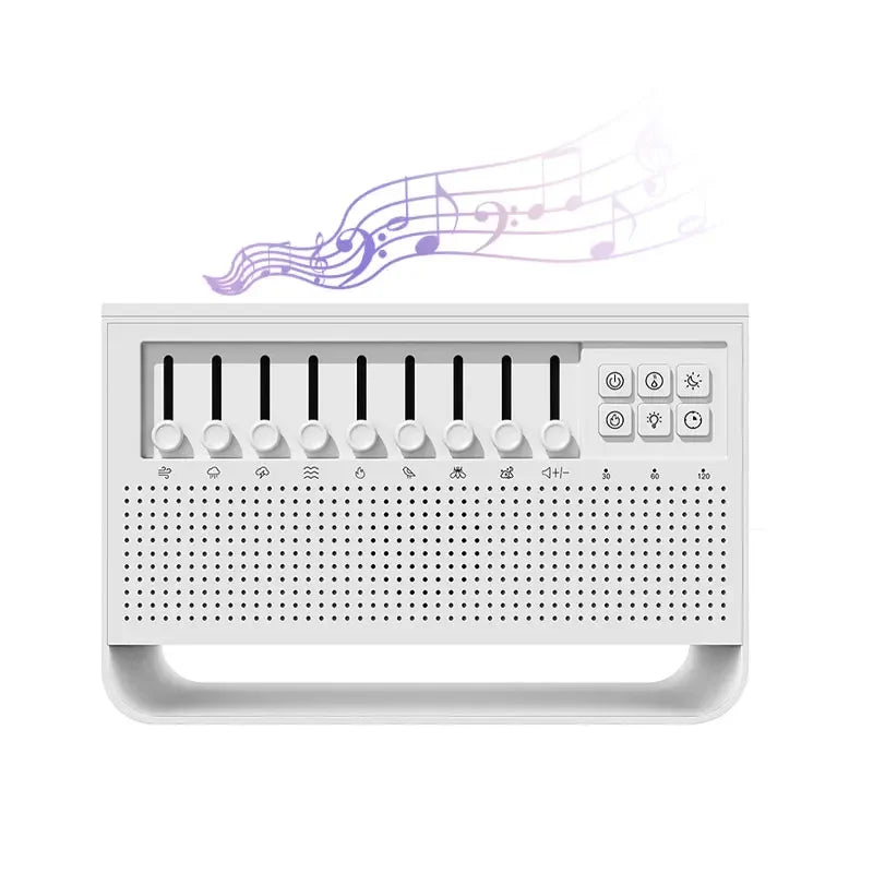 Bluetooth Speaker With 8 Kind Of White Noise Sleep Music 200Ml Aromatherapy Air Humidifier Simulation Flame Night Light - V.I.P Digital Presence