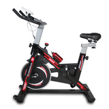 Indoor Exercise Bike Cycling Bike with Comfortable Seat Cushion Black+Red - V.I.P Digital Presence