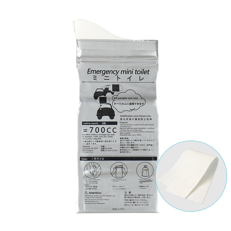 4 bolsas de orina de emergencia para exteriores, 700 ml, fáciles de transportar, mini inodoros móviles de viaje para bebés, mujeres y hombres. 