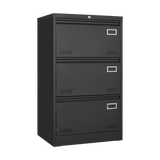 Filing Cabinet Lateral File Cabinet 3 Drawer Blcak Locking Metal File Cabinets Three Drawer - V.I.P Digital Presence