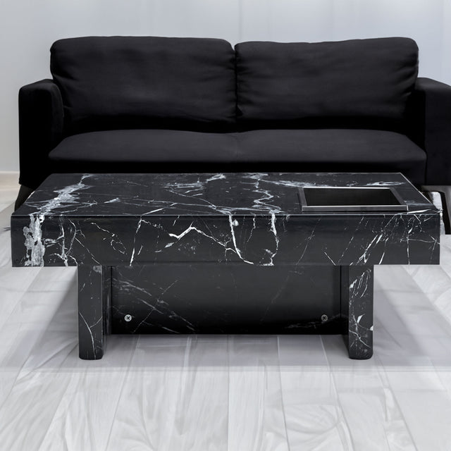 A modern and practical coffee table made of MDF material with black patterns - V.I.P Digital Presence