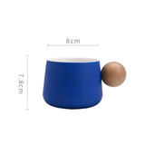 Ceramic Coffee Cup and Saucer Set Espresso Cups Light Luxury Wooden Handle Afternoon Tea Mug Female Original Mugs Couple Gifts - V.I.P Digital Presence