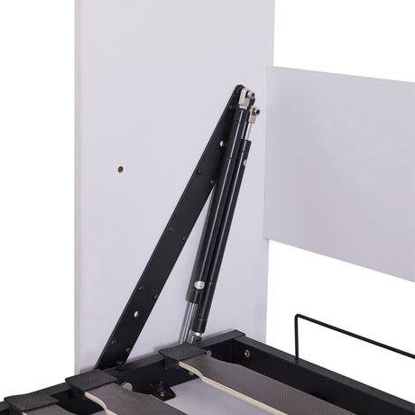 Twin Size Murphy Bed Wall Bed with Sofa,with Shelves,White - V.I.P Digital Presence