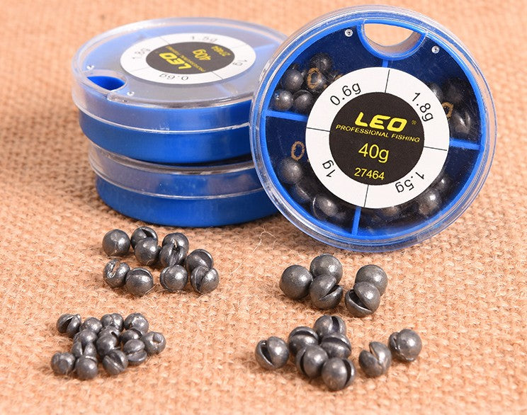 LEO 4 Sizes Mini Round Fishing Lead Weights Set Split Lead  Sinkers Weight 0.6g 1g 1.5g 1.8g - V.I.P Digital Presence