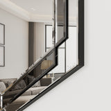 28 x 31.5 inches Wall-Mounted Silver Decorative Round Wall Mirror for Home, Living Room, Bedroom, Entryway - V.I.P Digital Presence