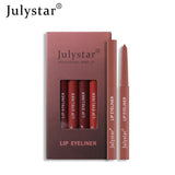 Lipstick Pink Six Pack Lipstick Pen Waterproof Matte Velvet Fog Rotary Lipliner - V.I.P Digital Presence