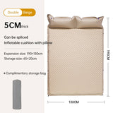 Colchón de aire autoinflable con diseño de camuflaje, ideal para camping y almohada. 