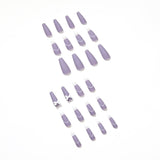 Rattan Purple French Bow Wear Manicure Finished Fake Nail Manicure Patch Nail Patch Removable Nail - V.I.P Digital Presence