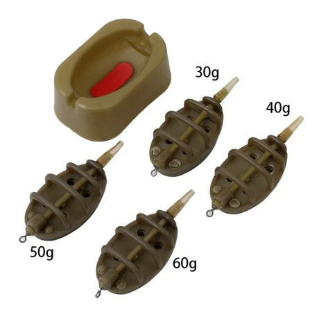 1 Set Bait Thrower Outdoor Fish Tackle Inline Method Feeder Mould Bait Plumb Set Carp Fishing Bait Holder Tool Accessory - V.I.P Digital Presence