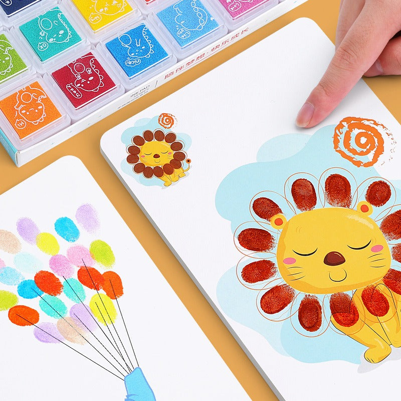 Pintura para dibujar con los dedos para niños, para jardín de infantes, con colores de barro, para grafitis de bebés, herramienta de dibujo, puntillismo en la palma.