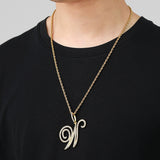Hip hop accessories grass letter pendant melon seed buckle Cuban chain accessory - V.I.P Digital Presence