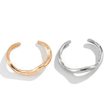 Ins style folding circular versatile bracelet, wide surface smooth irregular alloy bracelet - V.I.P Digital Presence