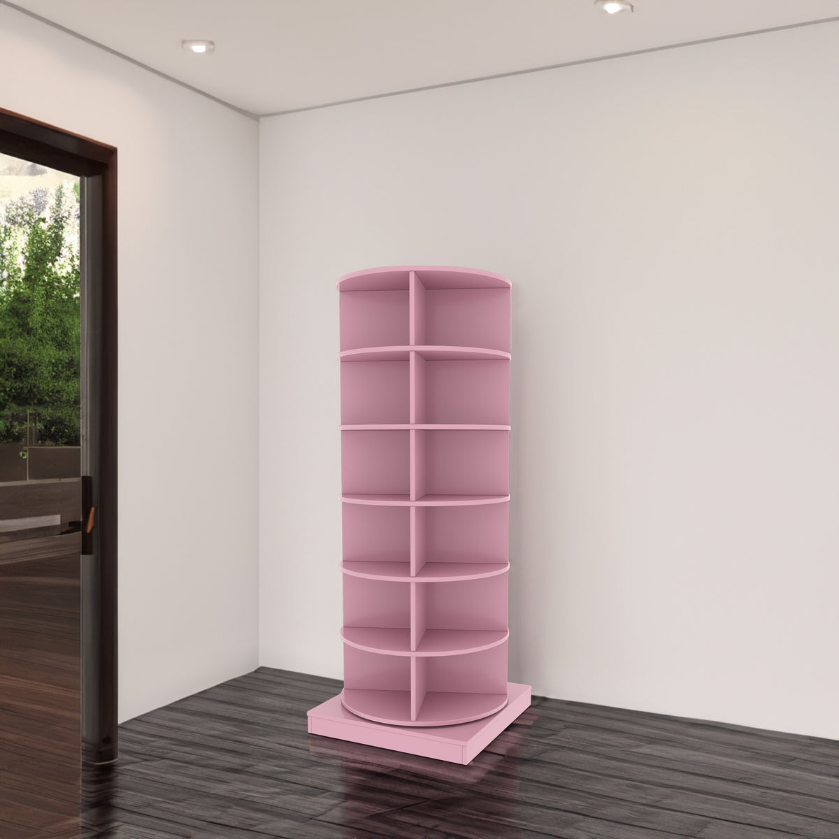Pink 360 Rotating shoe cabinet 6 layers - V.I.P Digital Presence