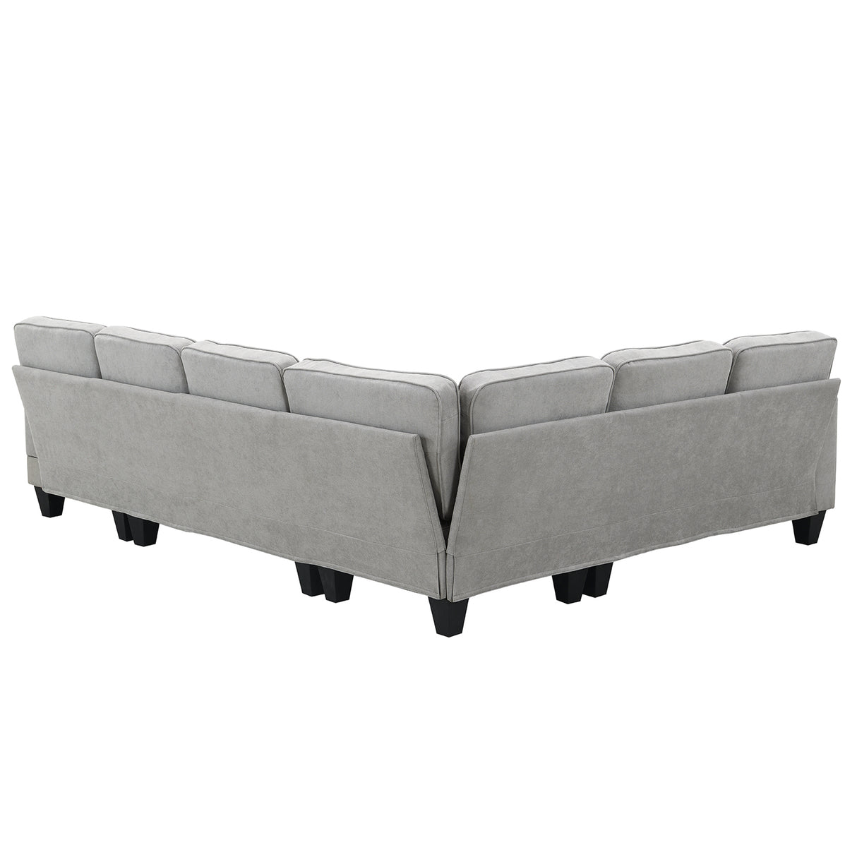 [VIDEO provided] [New] 108*85.5" Modern U Shape Sectional Sofa 7 Seat Fabric Sectional Sofa Set - V.I.P Digital Presence