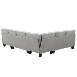 [VIDEO provided] [New] 108*85.5" Modern U Shape Sectional Sofa 7 Seat Fabric Sectional Sofa Set - V.I.P Digital Presence